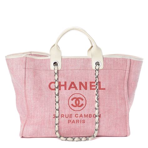 chanel canvas tote pink|chanel handbag pink.